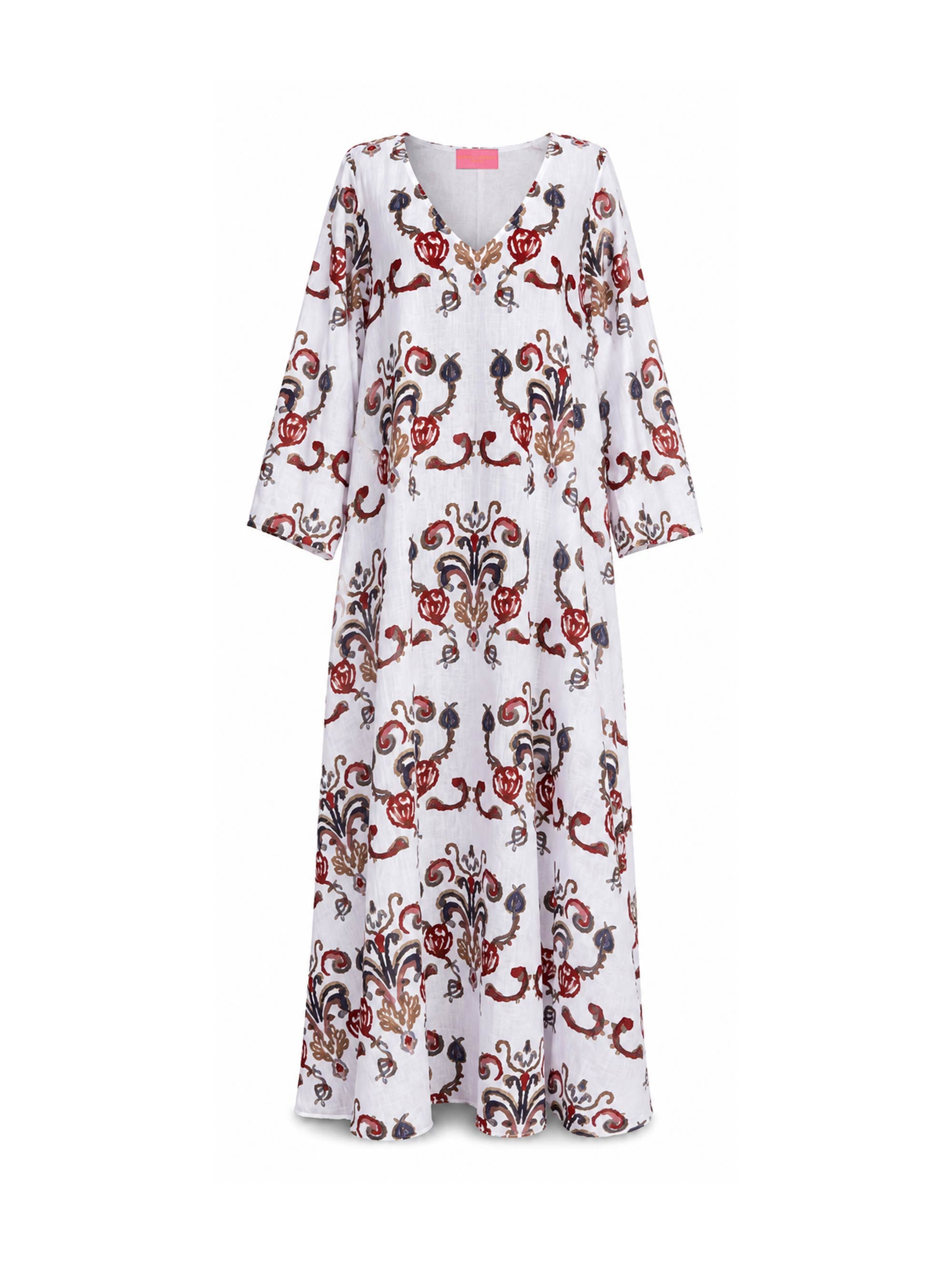 Natalia Cotton Voile Palma Kaftan