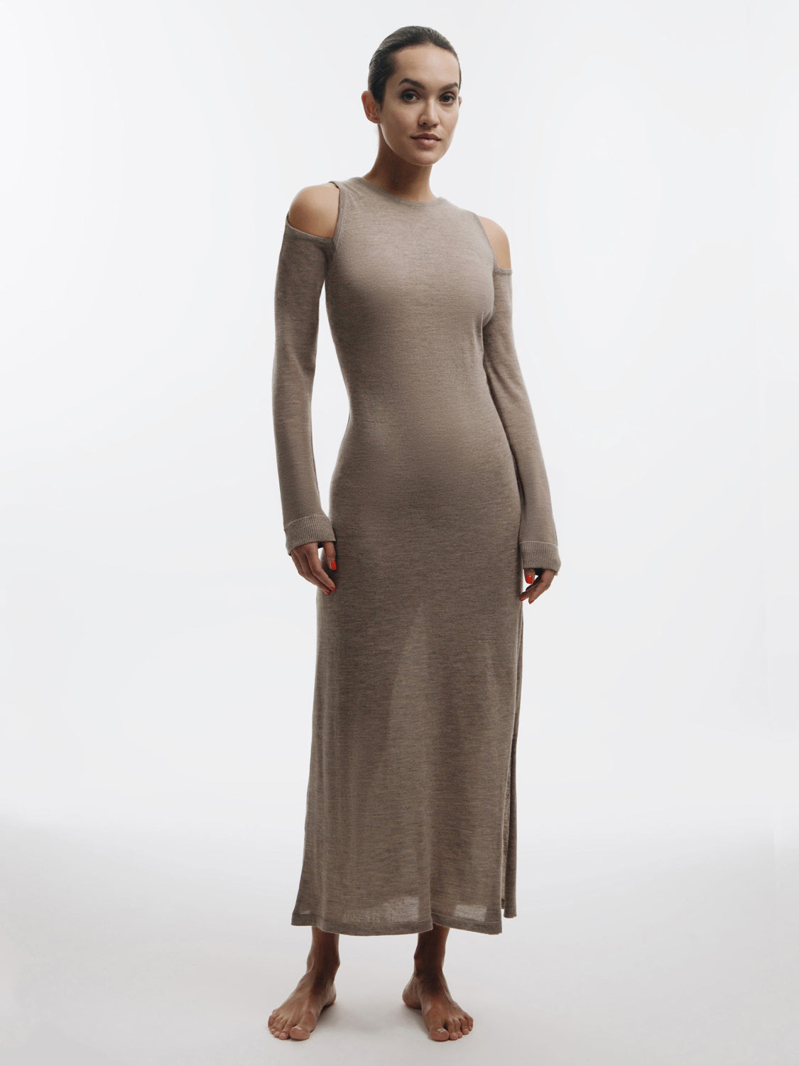 Ottalia Jaipur Cut Out Long Dress - Beige