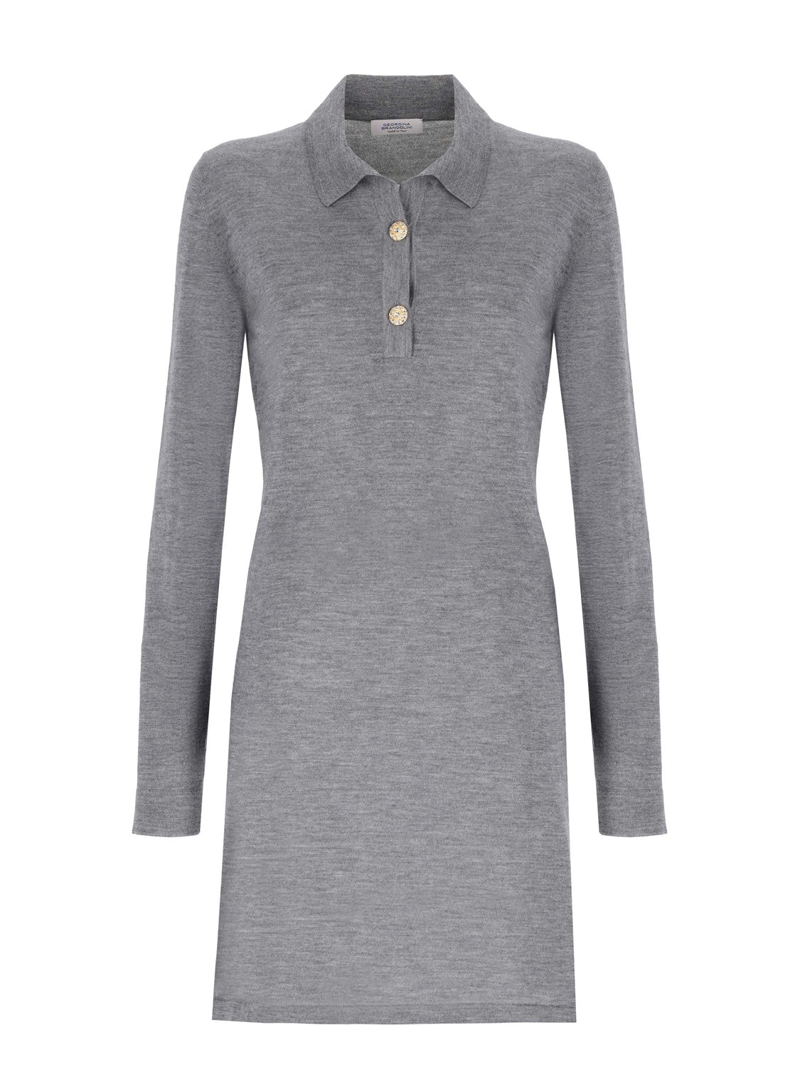 Pollina Jaipur Polo Shirt Dress - Grey
