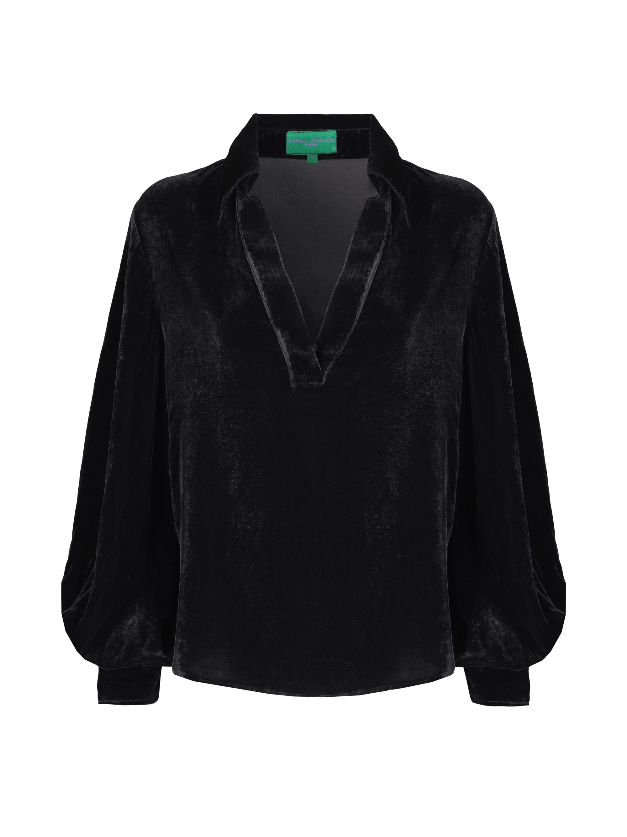 Sophie Velvet Blouse Black