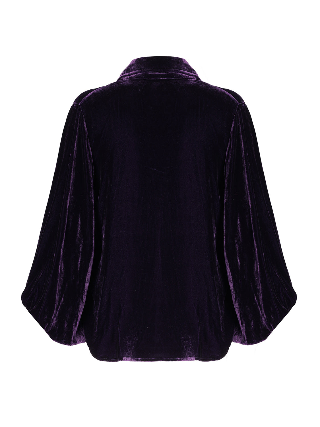 Sophie Velvet Blouse Plum