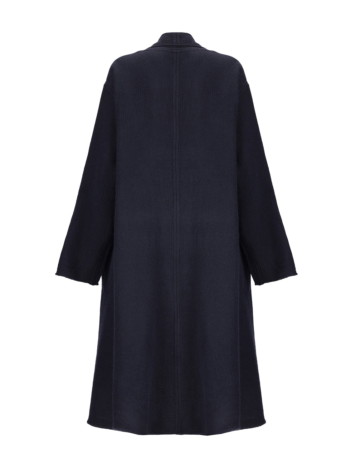 Stephanie Yak Long Coat Navy Blue