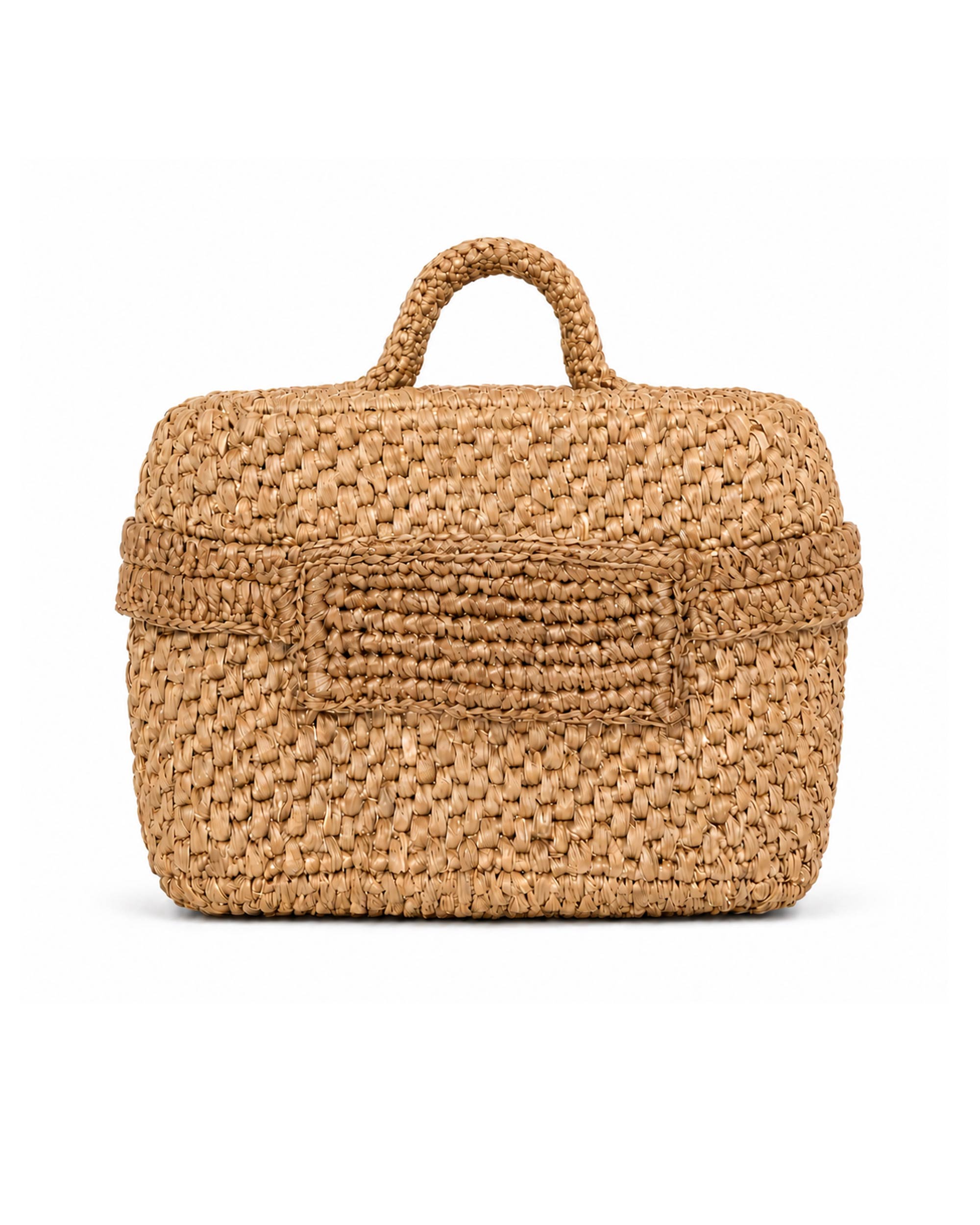 Tiana Almond Raffia Bag