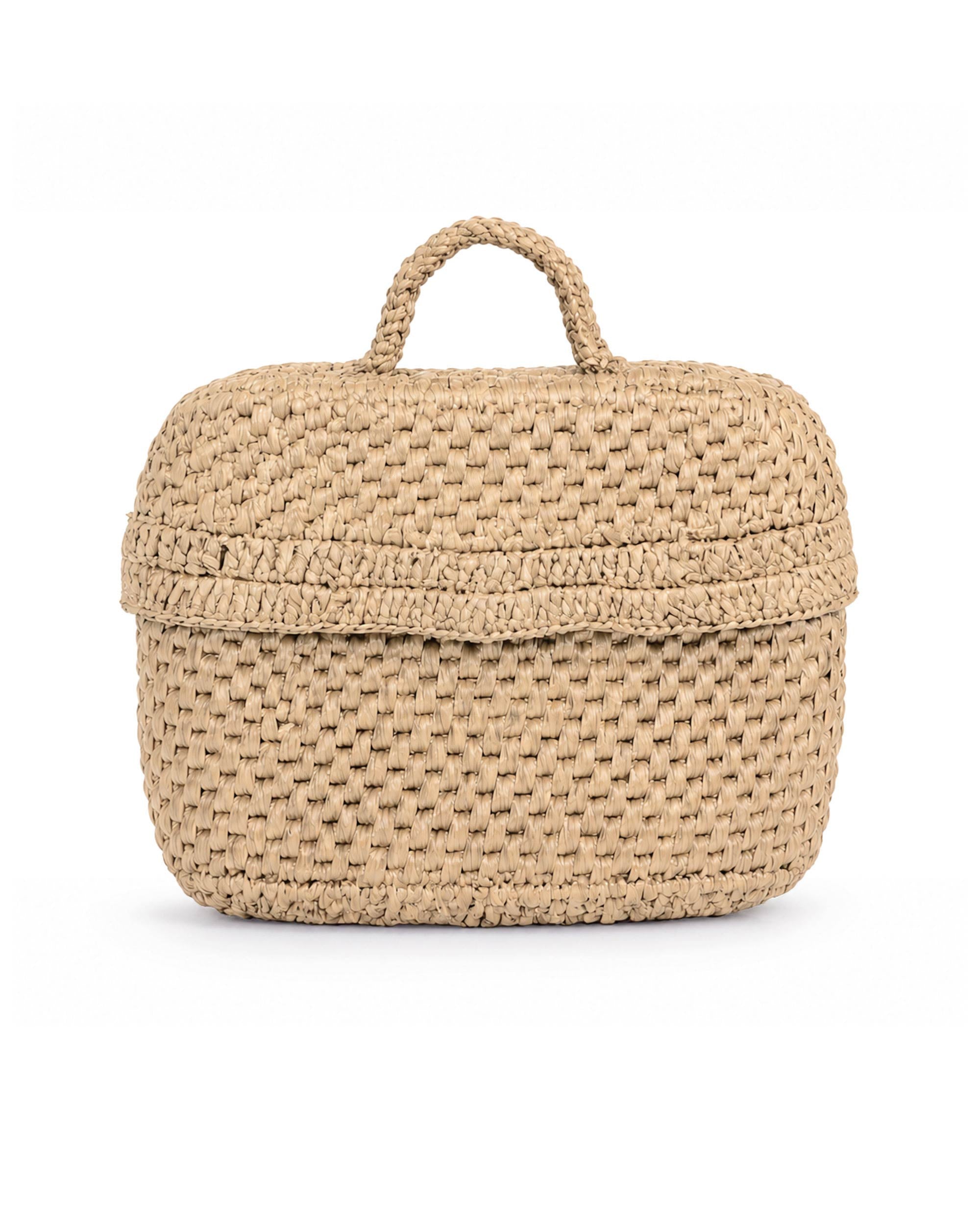 Marina Anouilh Tiana Natural Raffia Bag in natural raffia bag