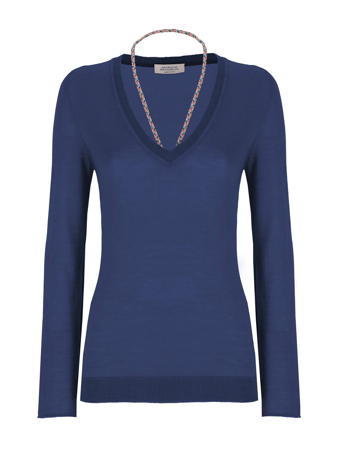 Vitae Jaipur V-Neck Sweater with Ribbon