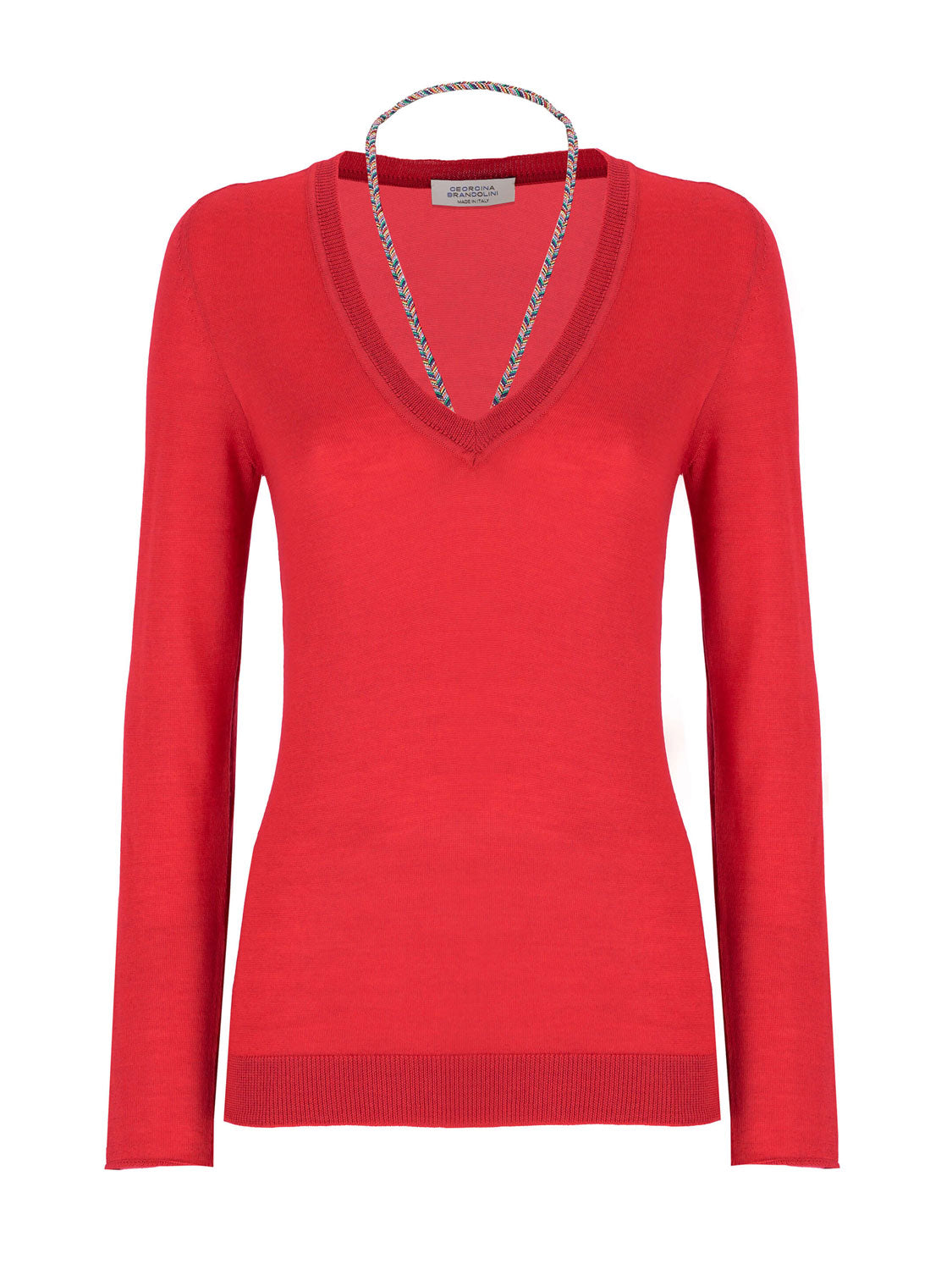 Vitae Jaipur V-Neck Sweater with Ribbon