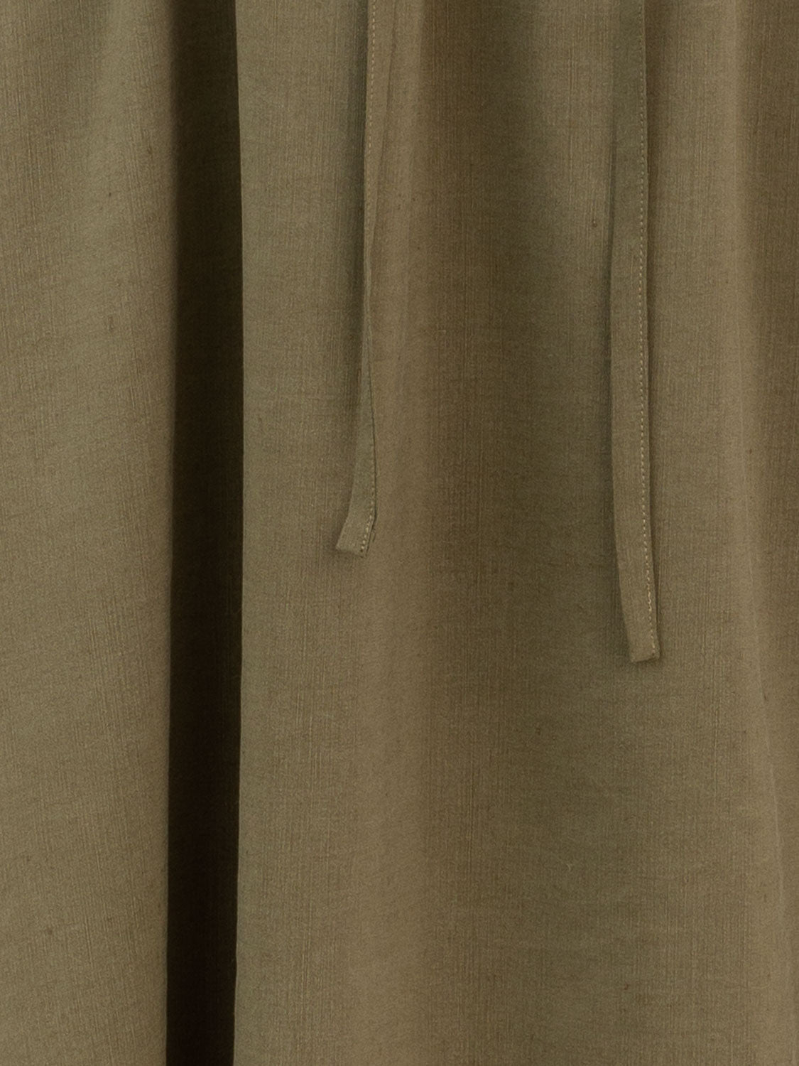 FEDERICA VNECK DRESS LINEN SILK KAKI