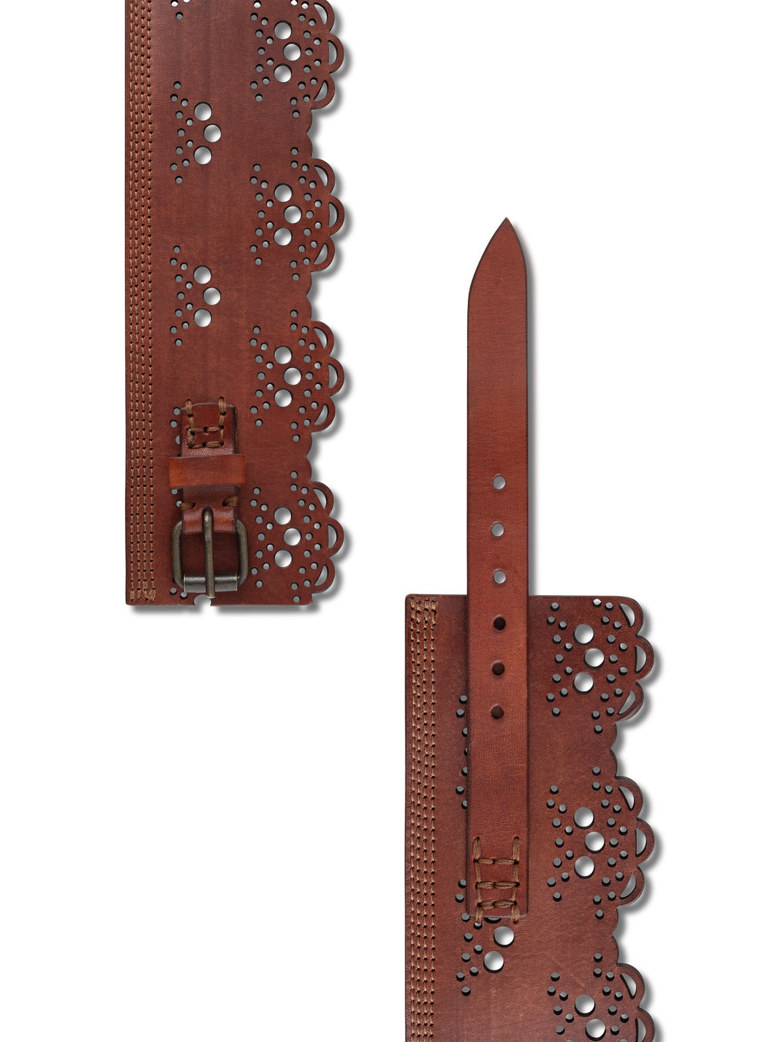 FLORENCE LEATHER BELT CUOIO SCURO
